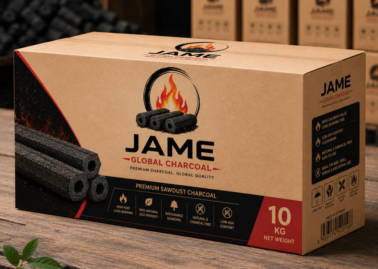 Square Sawdust Charcoal Briquettes